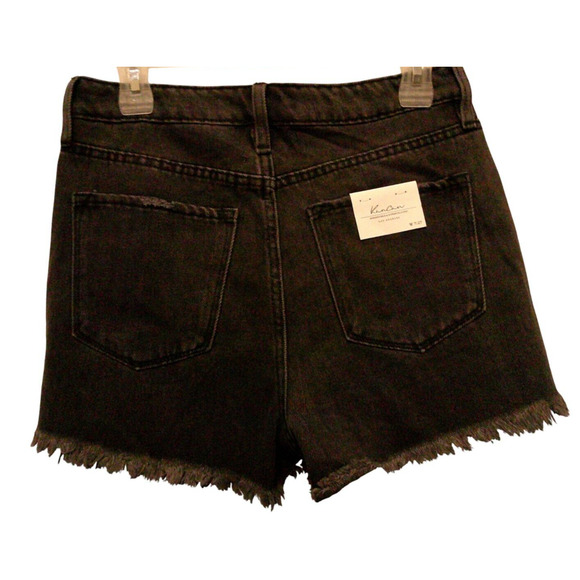 KanCan Ivanna Women's Size 7/27 Ultra High Rise Mom Shorts Dark Gray NWT - Picture 2 of 8